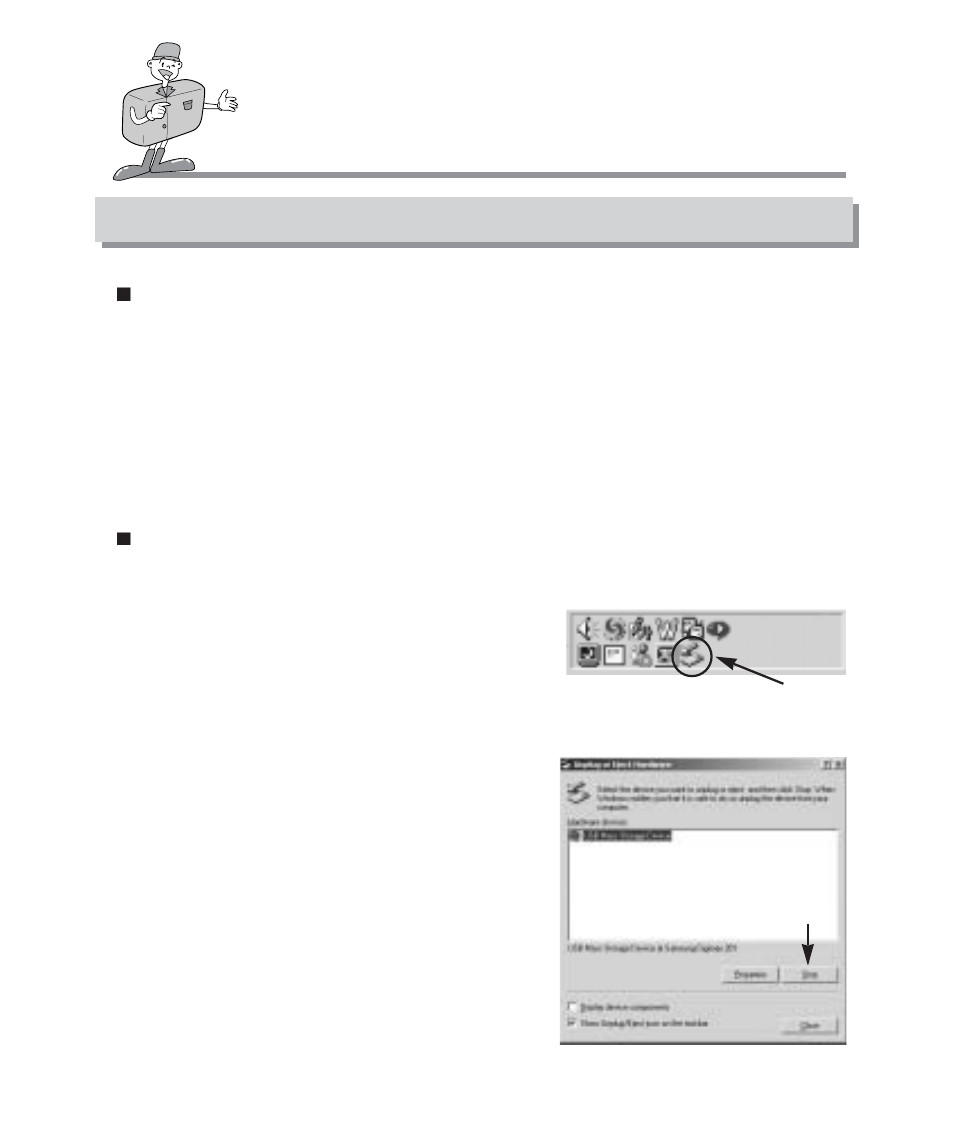 Software manual, Removing the removable disk | Samsung Digimax 201 User Manual | Page 94 / 120