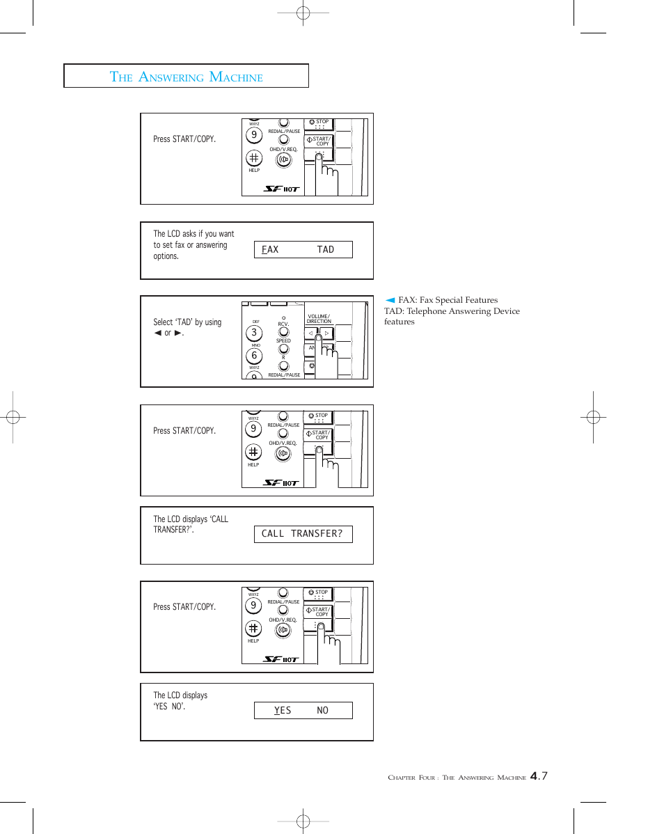 Nswering, Achine | Samsung SF 110T User Manual | Page 53 / 90