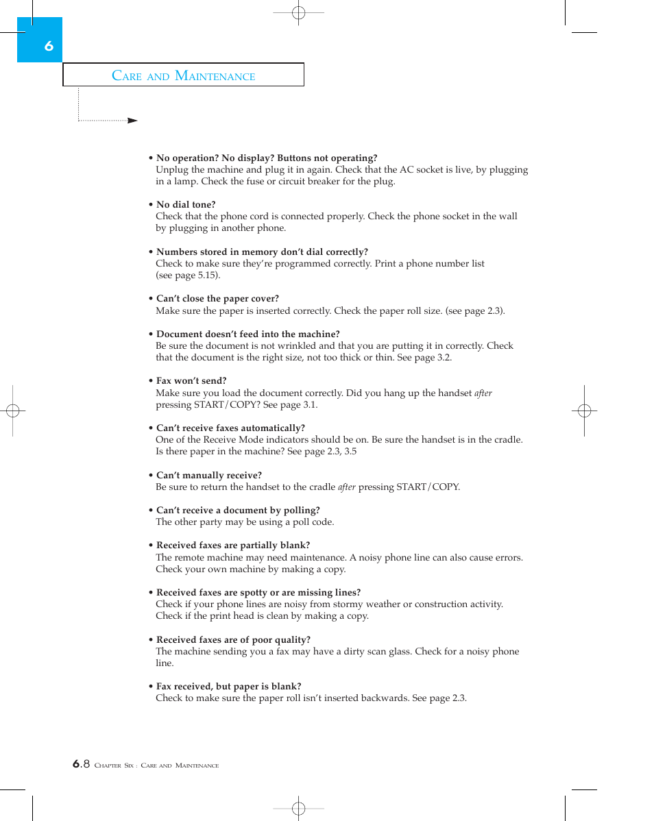 Fixing fax problems | Samsung SF 110T User Manual | Page 87 / 90