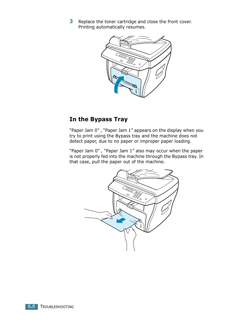 In the bypass tray | Samsung SCX-4216F User Manual | Page 127 / 225