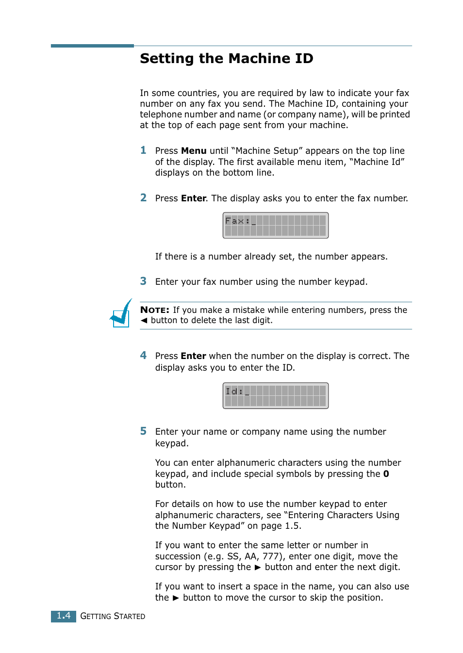 Setting the machine id | Samsung SCX-4216F User Manual | Page 172 / 225