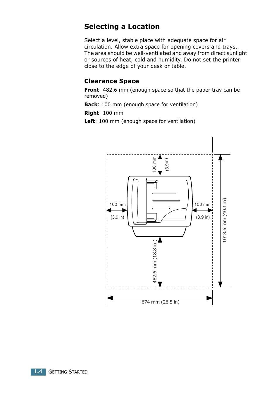 Selecting a location | Samsung SCX-4216F User Manual | Page 21 / 225