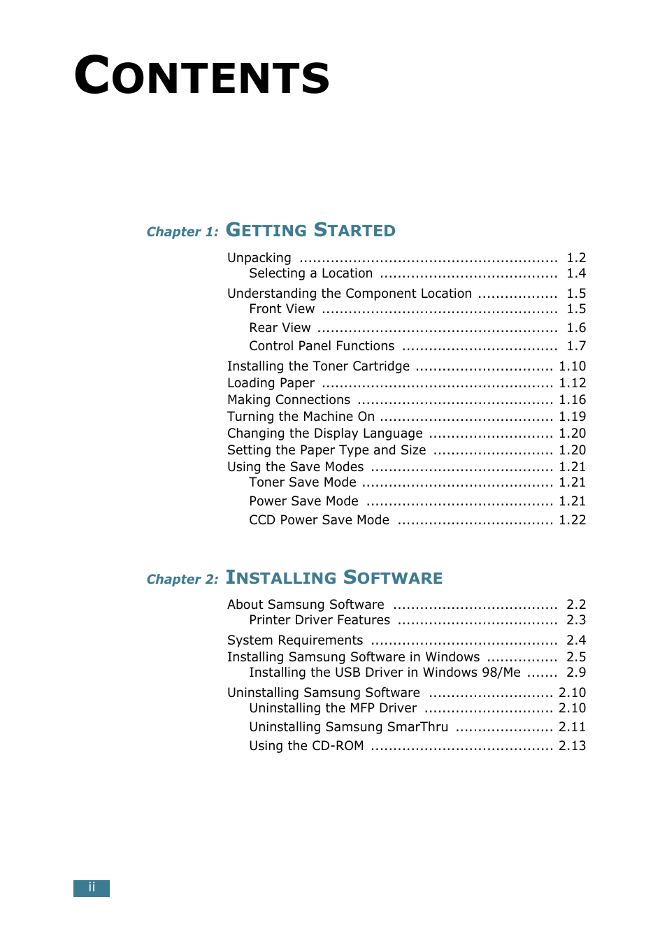 Samsung SCX-4216F User Manual | Page 3 / 225