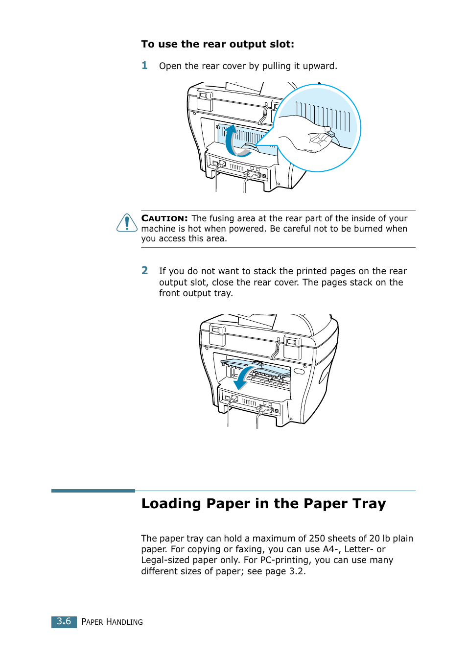 Loading paper in the paper tray | Samsung SCX-4216F User Manual | Page 59 / 225