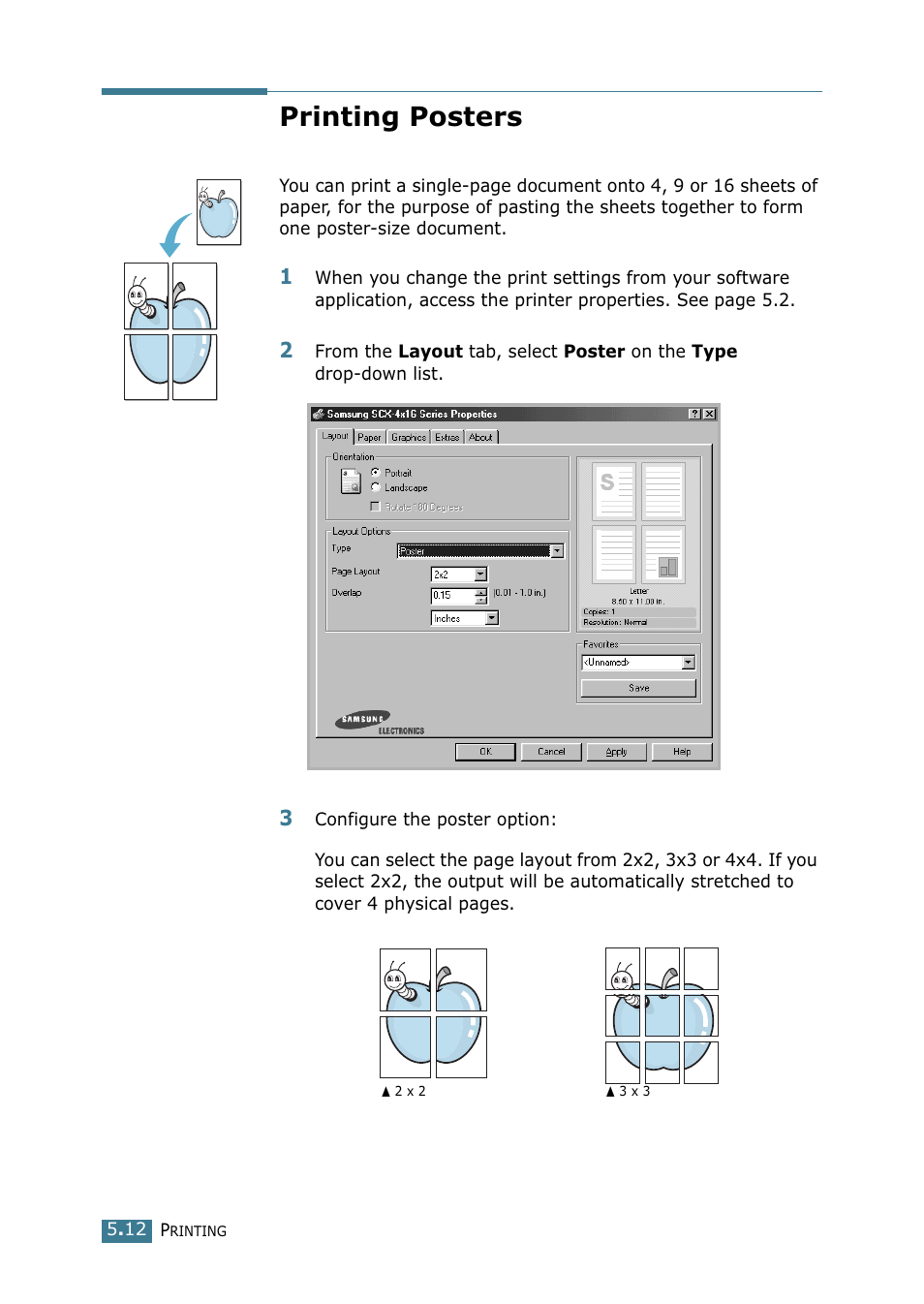 Printing posters | Samsung SCX-4216F User Manual | Page 89 / 225