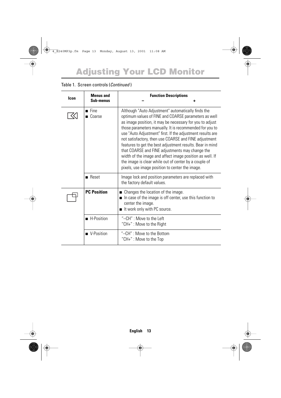 Adjusting your lcd monitor | Samsung 240MP User Manual | Page 15 / 39