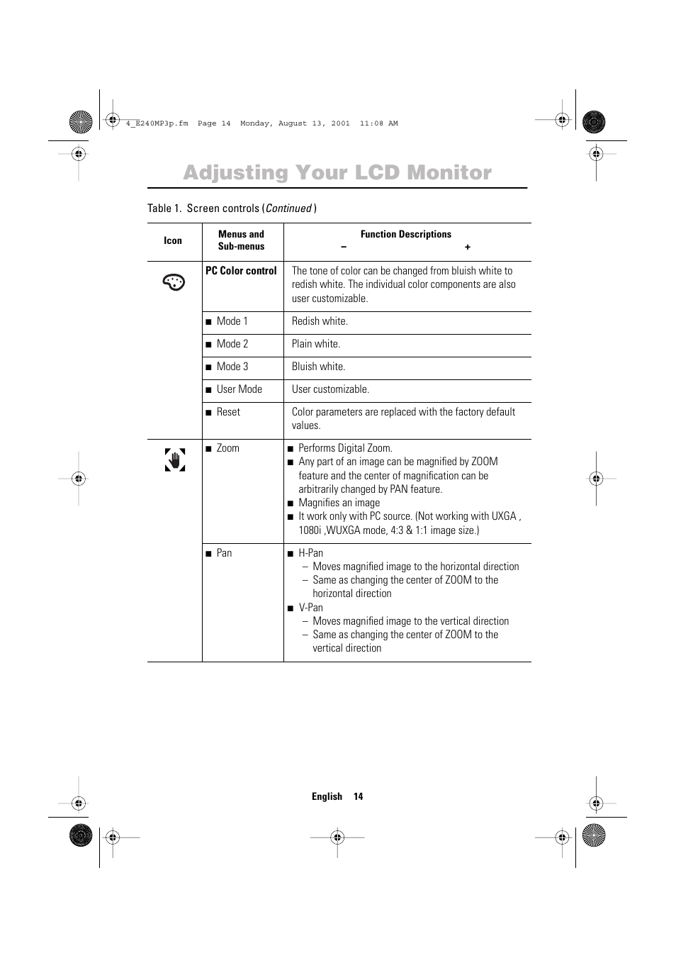 Adjusting your lcd monitor | Samsung 240MP User Manual | Page 16 / 39