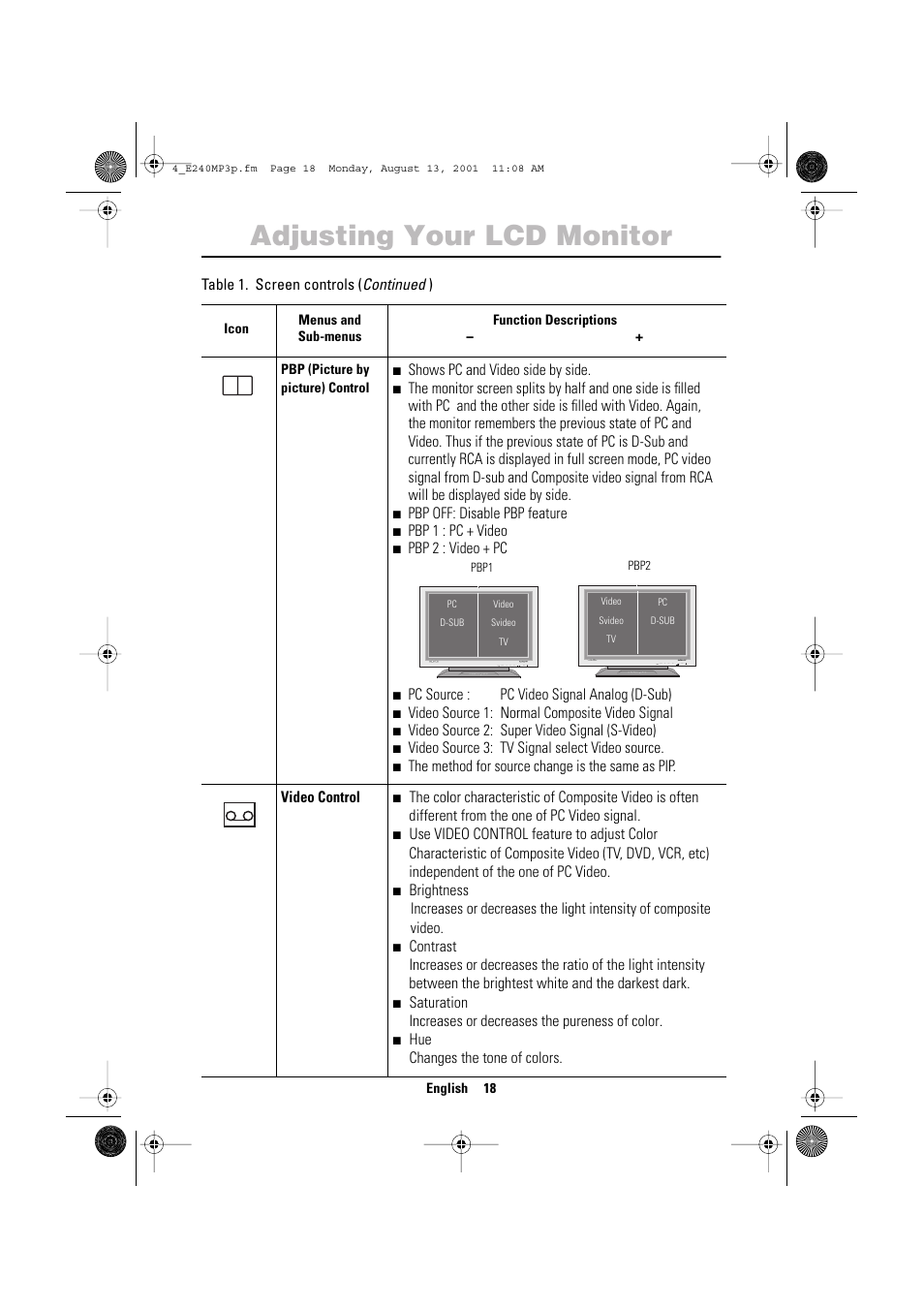 Adjusting your lcd monitor | Samsung 240MP User Manual | Page 20 / 39