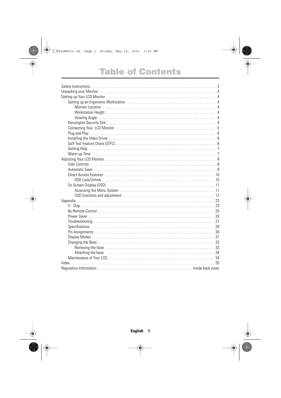Samsung 240MP User Manual | Page 3 / 39