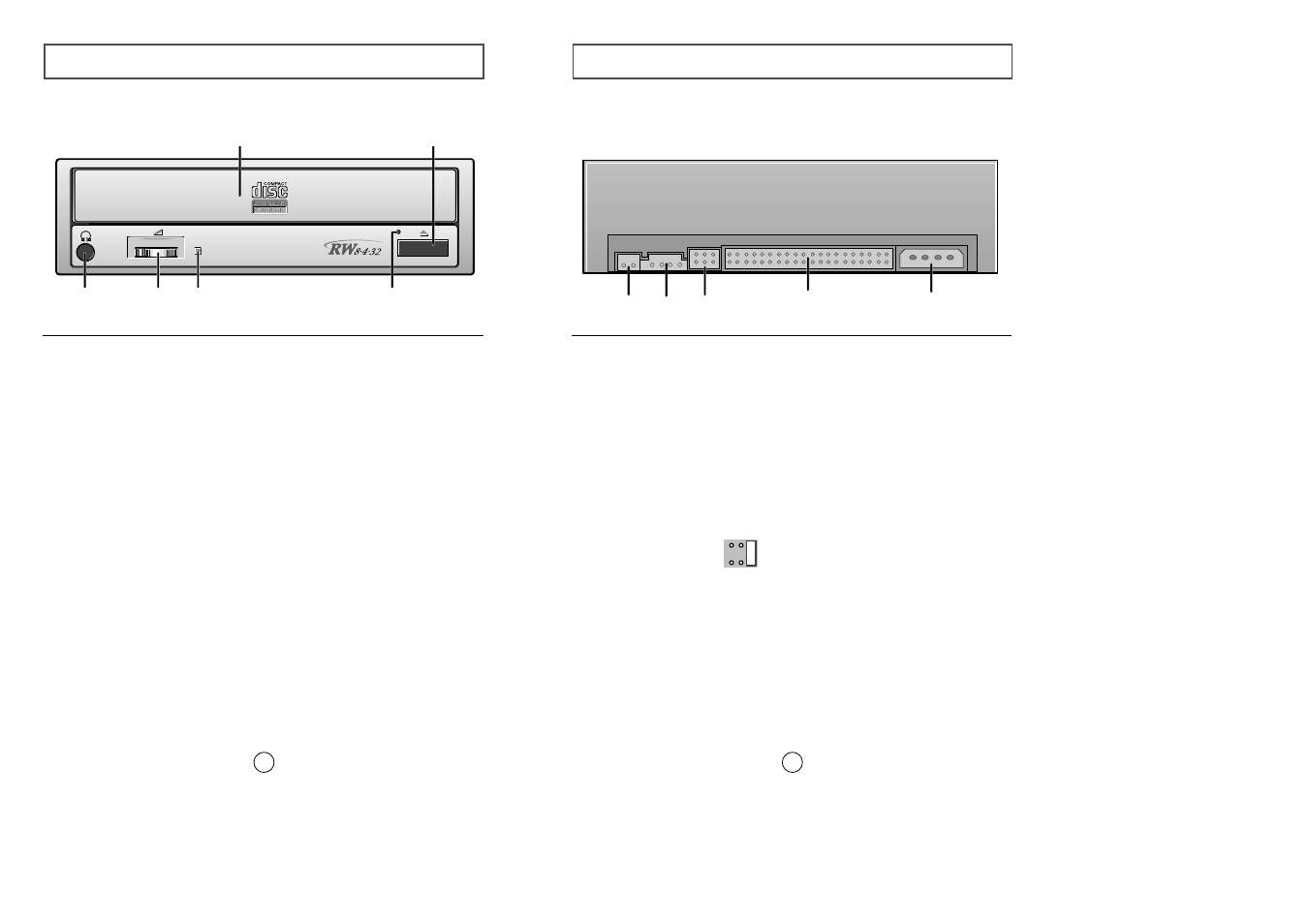 Rückseite des cd-r/rw-laufwerks, Vorderseite des cd-r/rw-laufwerks | Samsung SW-208 User Manual | Page 19 / 31