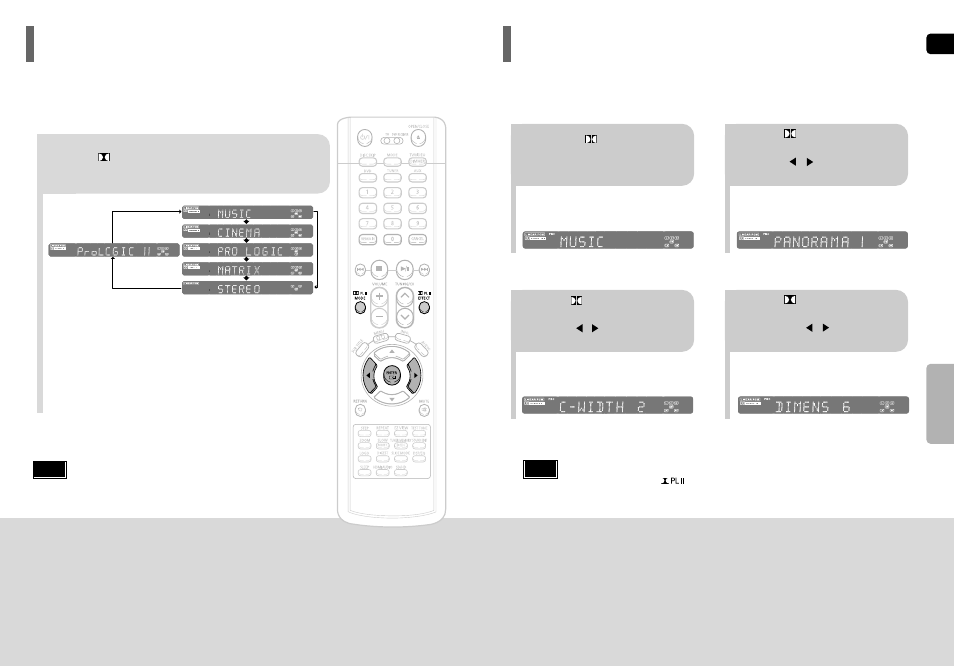 Dolby pro logic ii mode, Dolby pro logic ii effect, Dolby pro logic ii effect 59 | Samsung AH68-01663S User Manual | Page 31 / 37