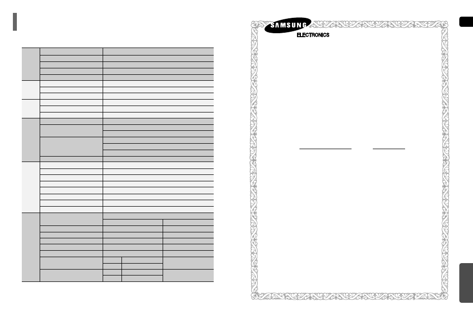 Specifications, Specifications 74, Samsung limited warranty | Samsung AH68-01663S User Manual | Page 37 / 37