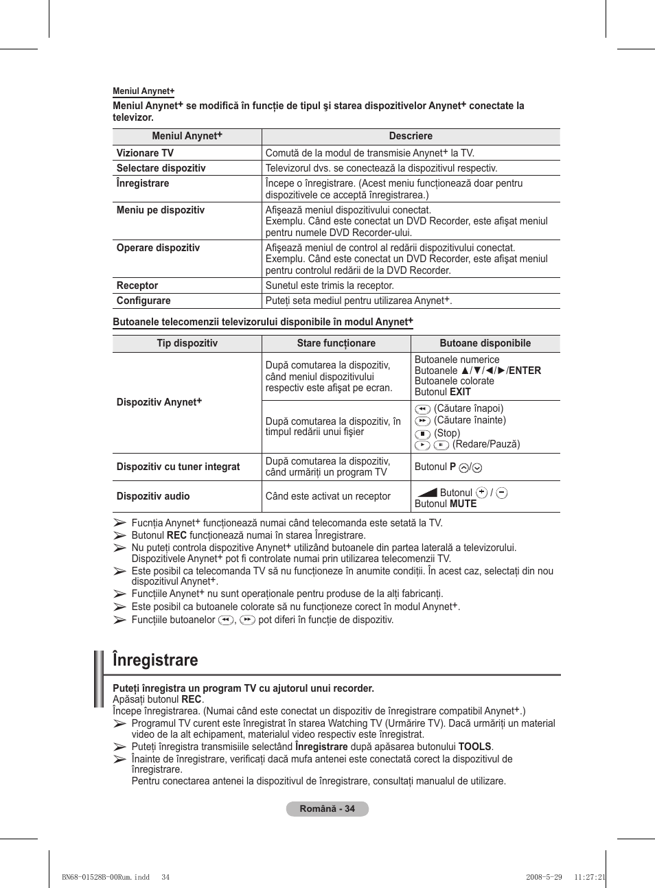 Înregistrare | Samsung BN68-01528B-02 User Manual | Page 164 / 427