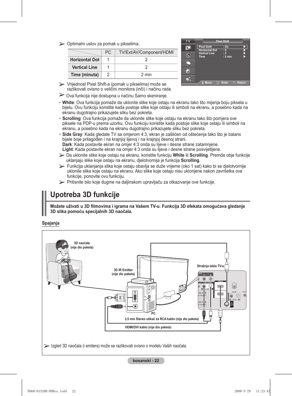 Upotreba 3d funkcije | Samsung BN68-01528B-02 User Manual | Page 322 / 427