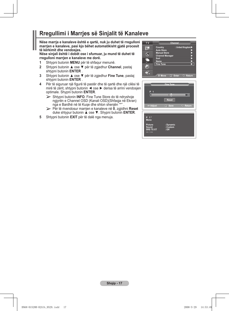 Rregullimi i marrjes së sinjalit të kanaleve | Samsung BN68-01528B-02 User Manual | Page 359 / 427