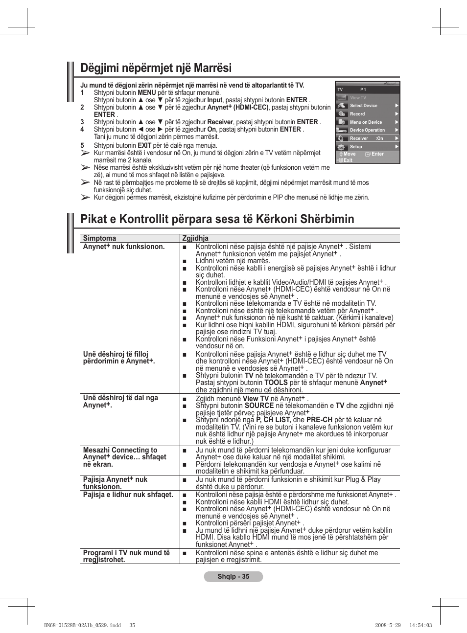 Dëgjimi nëpërmjet një marrësi | Samsung BN68-01528B-02 User Manual | Page 377 / 427