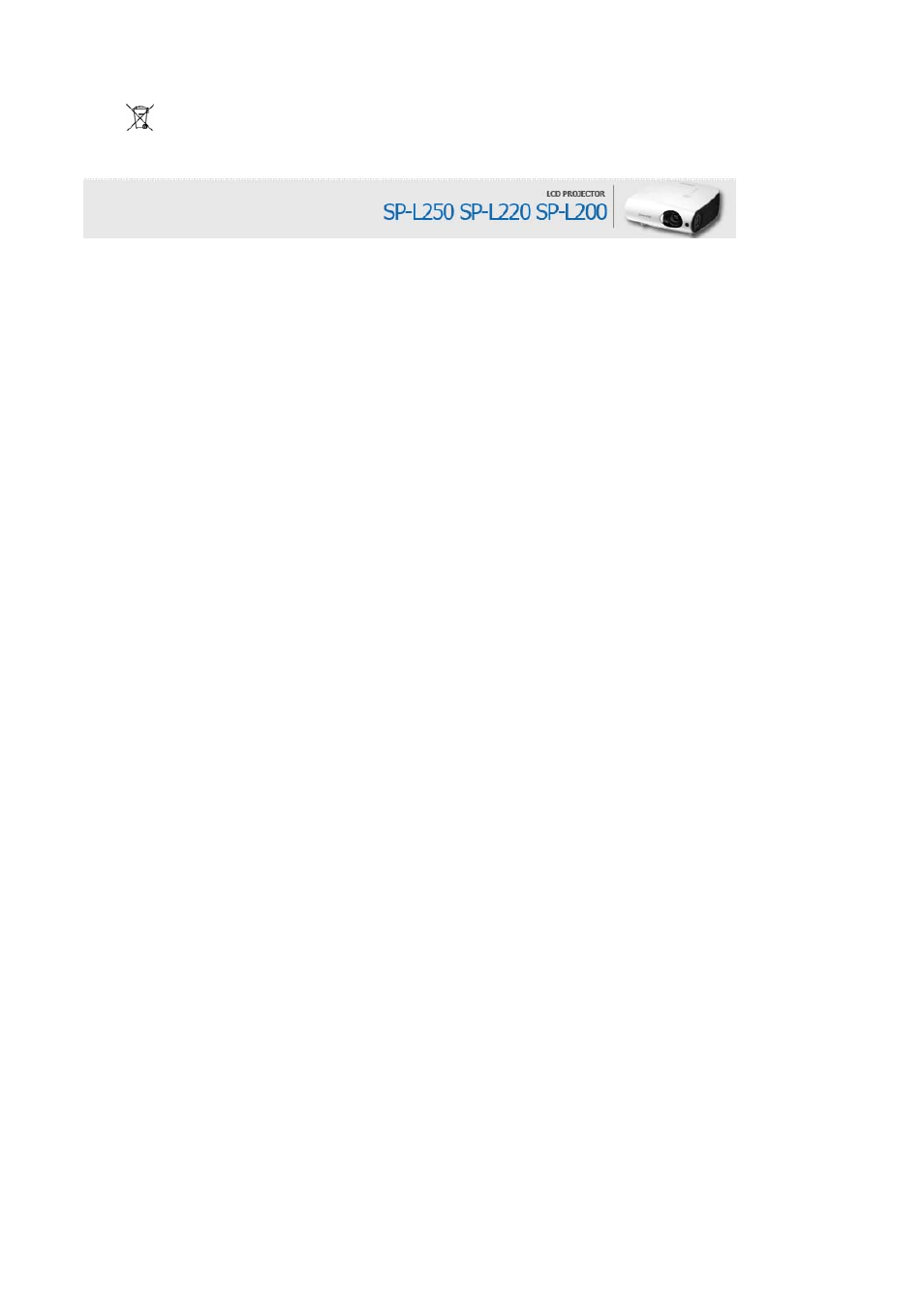 Samsung SP-L250 User Manual | Page 7 / 37