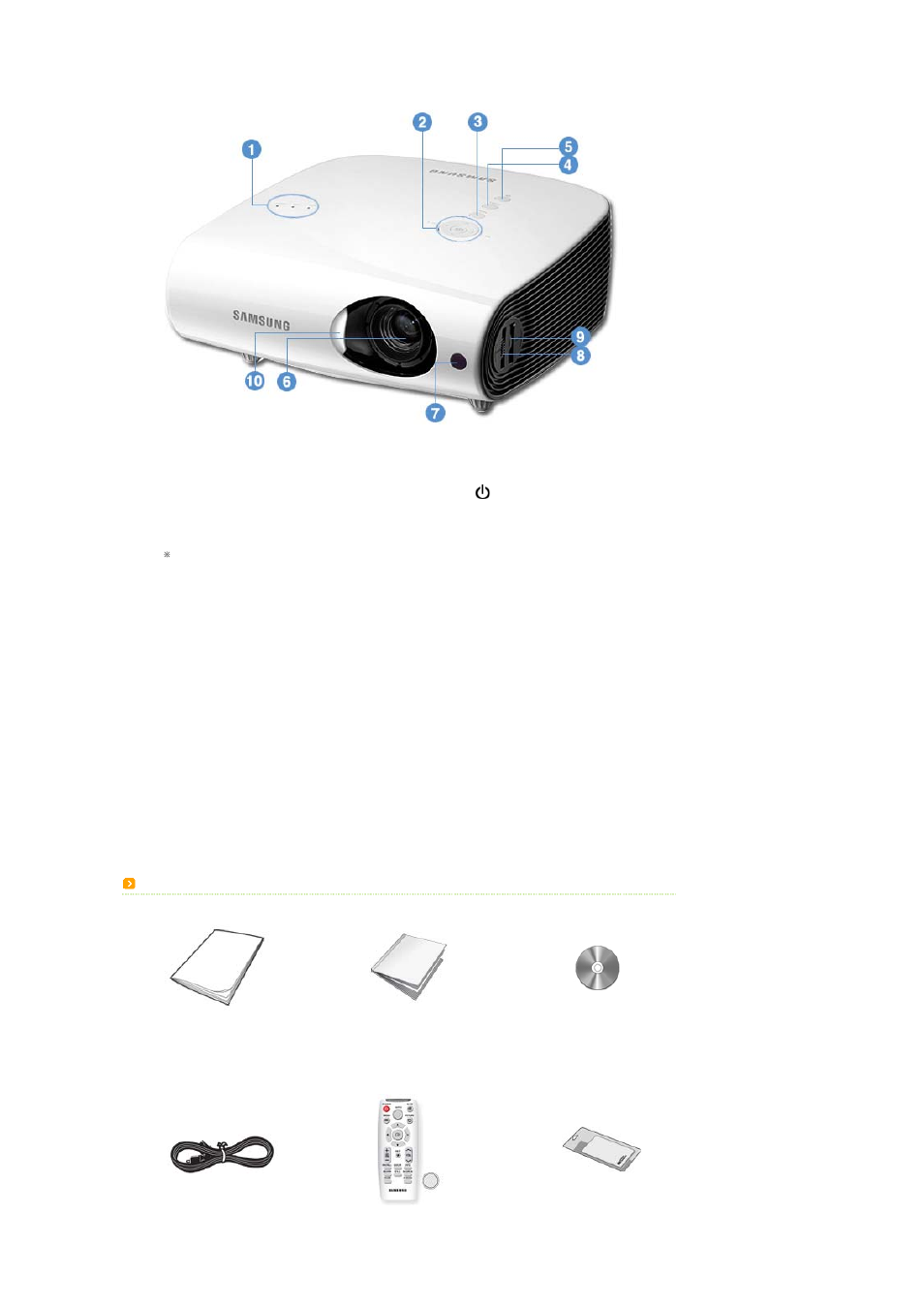 Product views | Samsung SP-L250 User Manual | Page 9 / 37