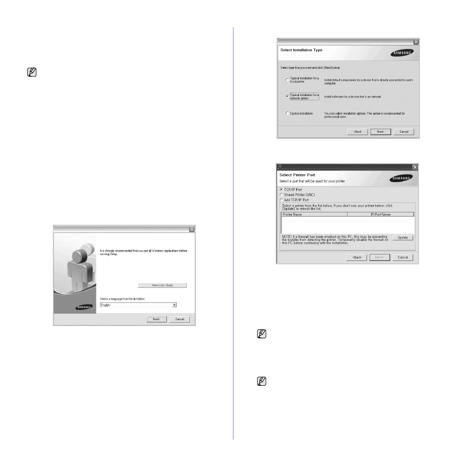 Installing the software | Samsung CLP-310N User Manual | Page 23 / 99