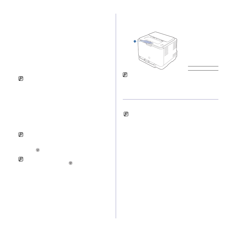 Printing on special print materials, Adjusting the output support, Setting the paper size and type | Samsung CLP-310N User Manual | Page 30 / 99