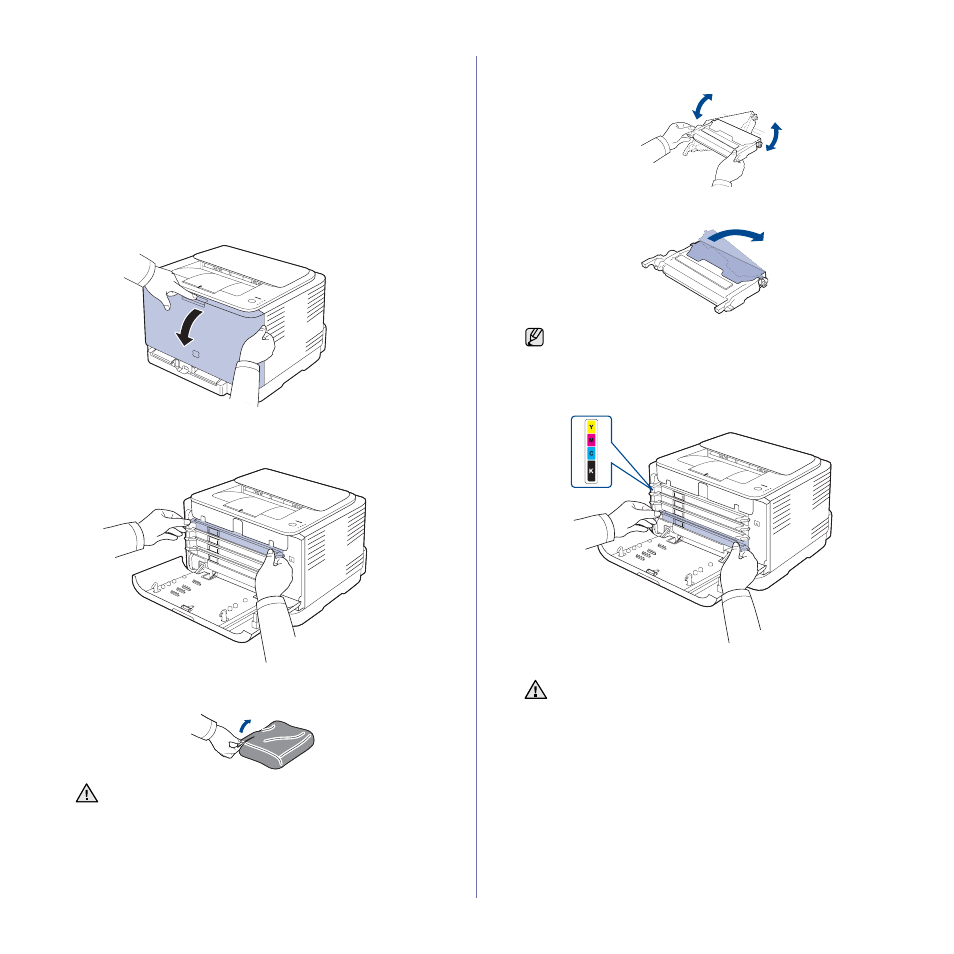 Replacing the toner cartridge | Samsung CLP-310N User Manual | Page 35 / 99