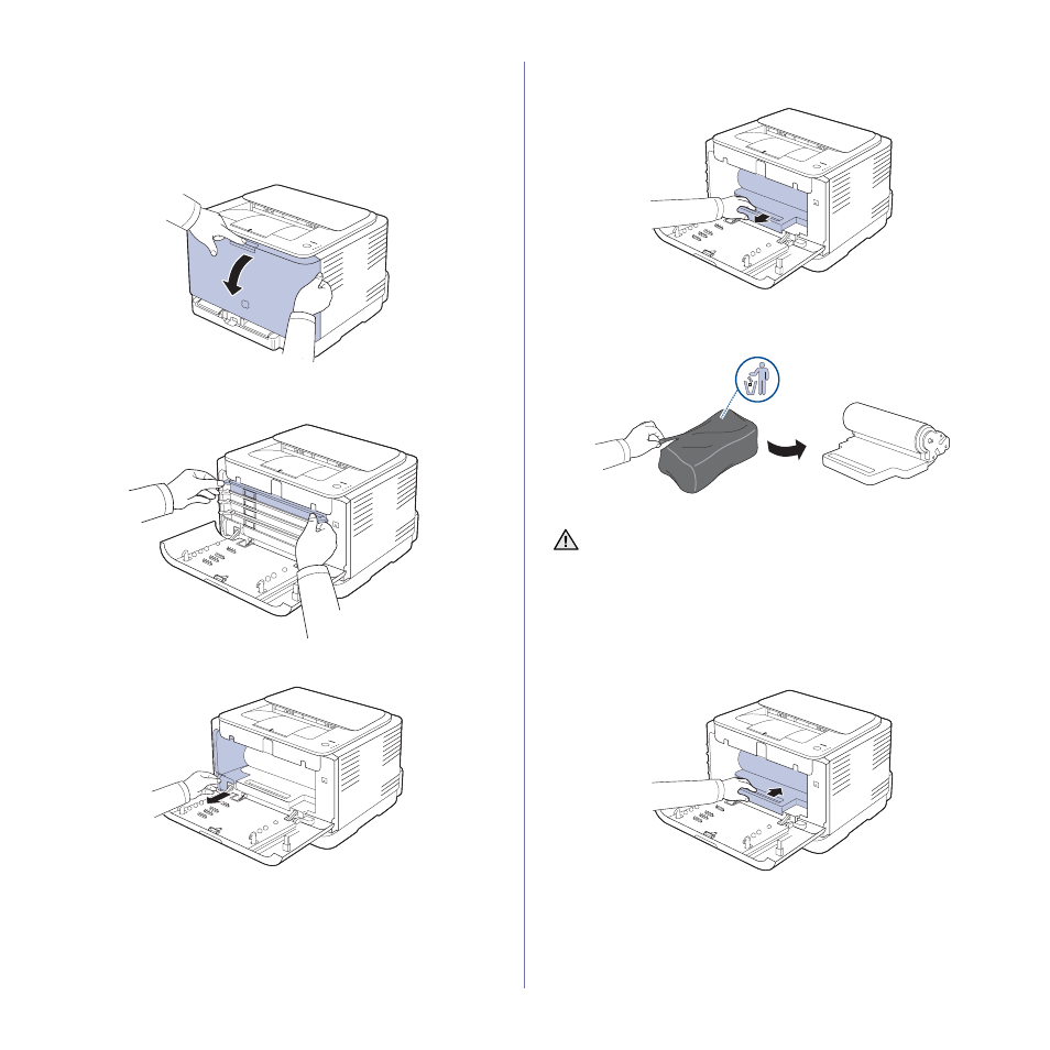 Replacing the imaging unit | Samsung CLP-310N User Manual | Page 36 / 99