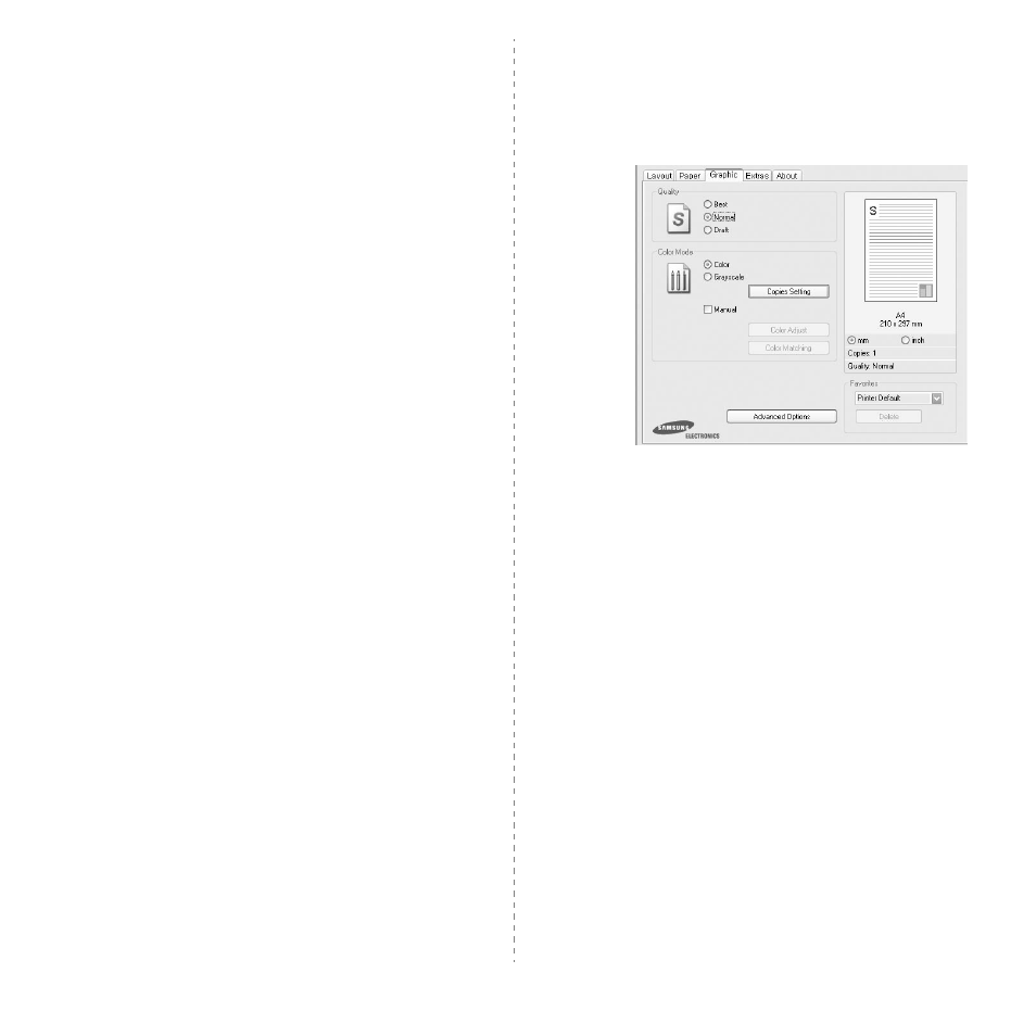Graphics tab | Samsung CLP-310N User Manual | Page 74 / 99