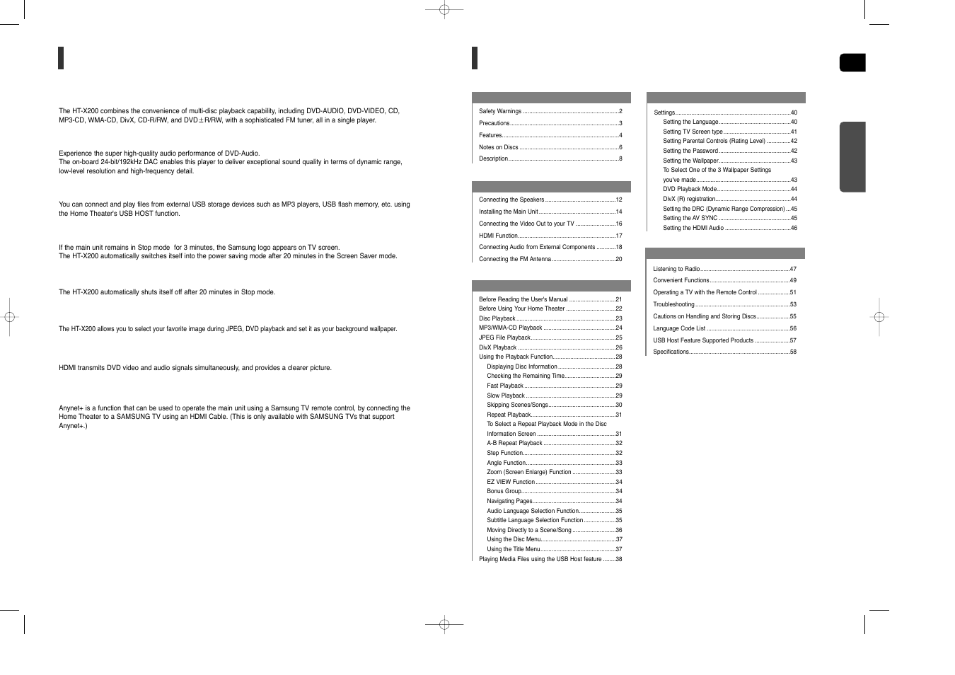 Samsung HT-X200 User Manual | Page 3 / 30