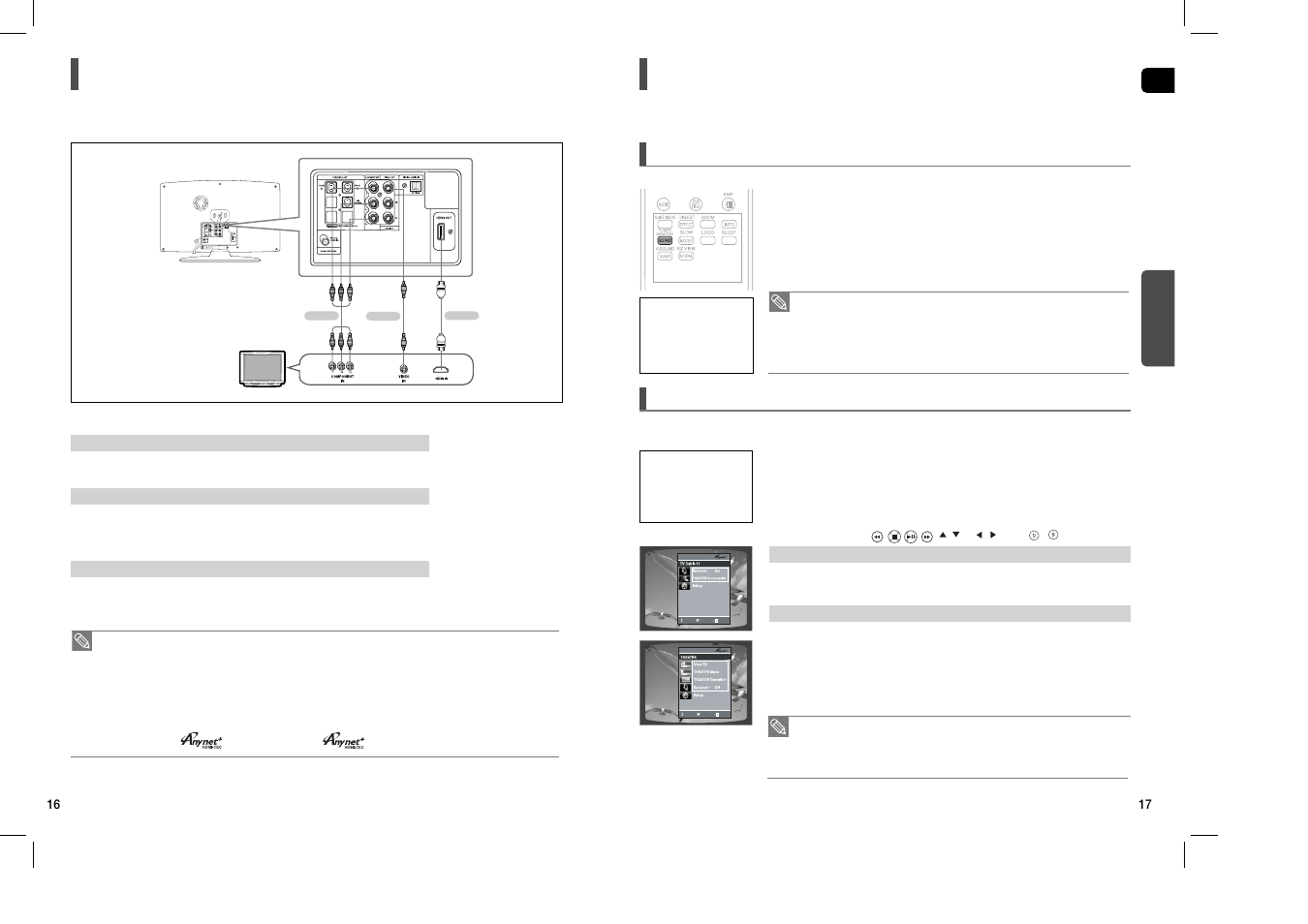 Connecting the video out to your tv, Hdmi function, Using anynet+(hdmi-cec) | Resolution selection | Samsung HT-X200 User Manual | Page 9 / 30
