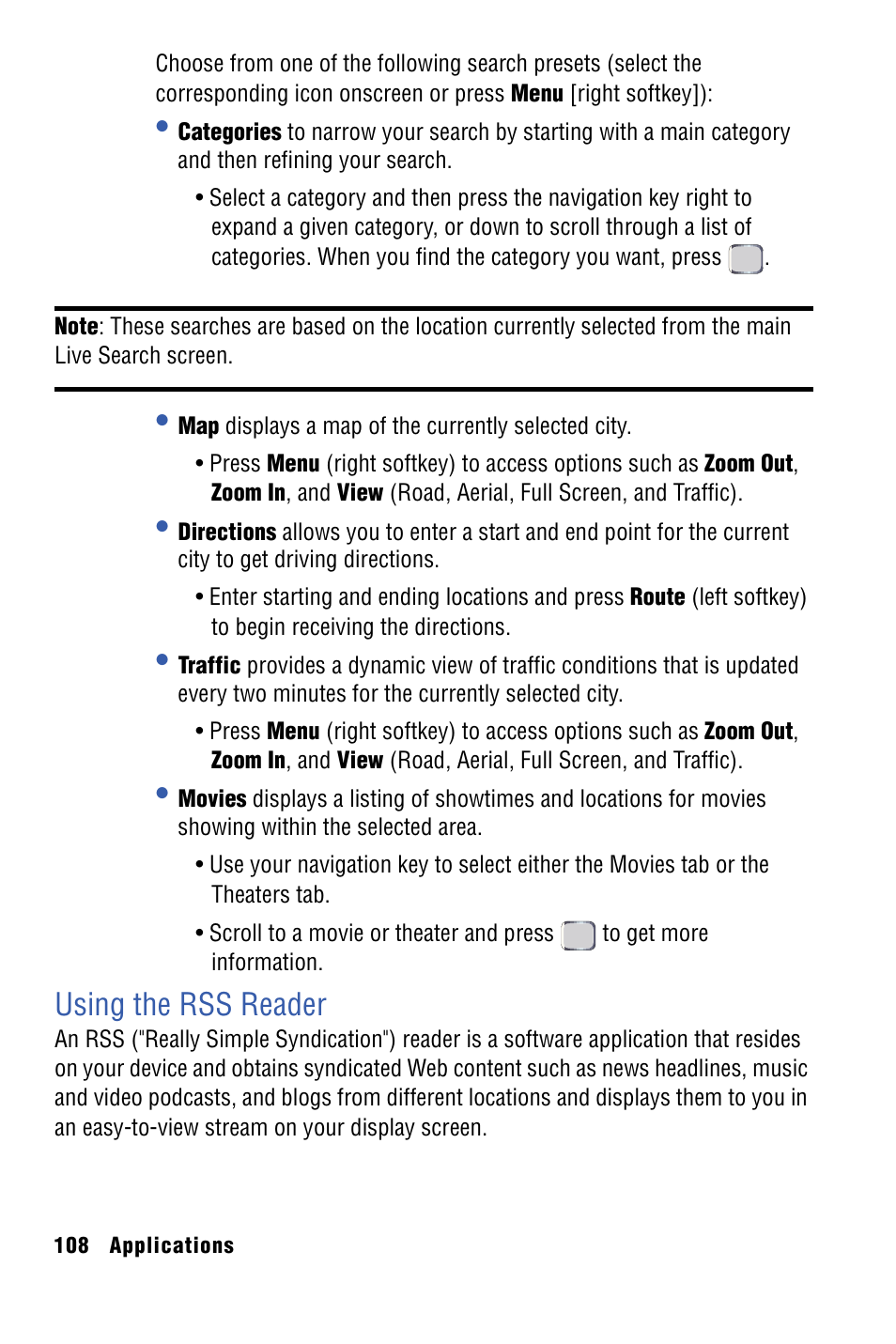 Using the rss reader | Samsung SPH-I325 User Manual | Page 116 / 164