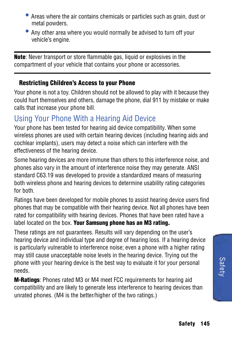 Using your phone with a hearing aid device | Samsung SPH-I325 User Manual | Page 153 / 164