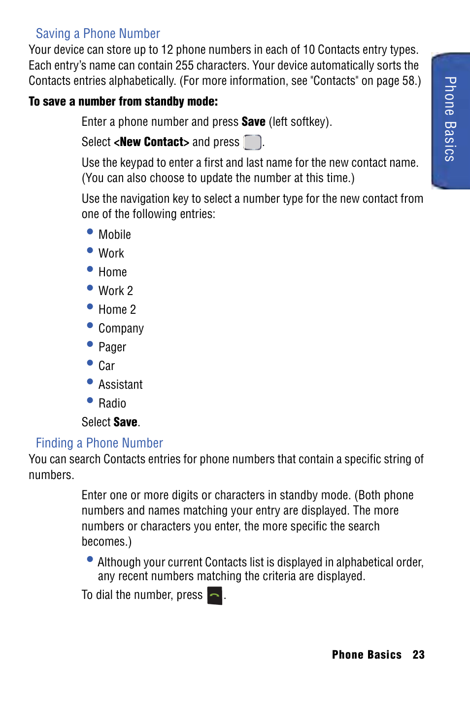 Samsung SPH-I325 User Manual | Page 31 / 164