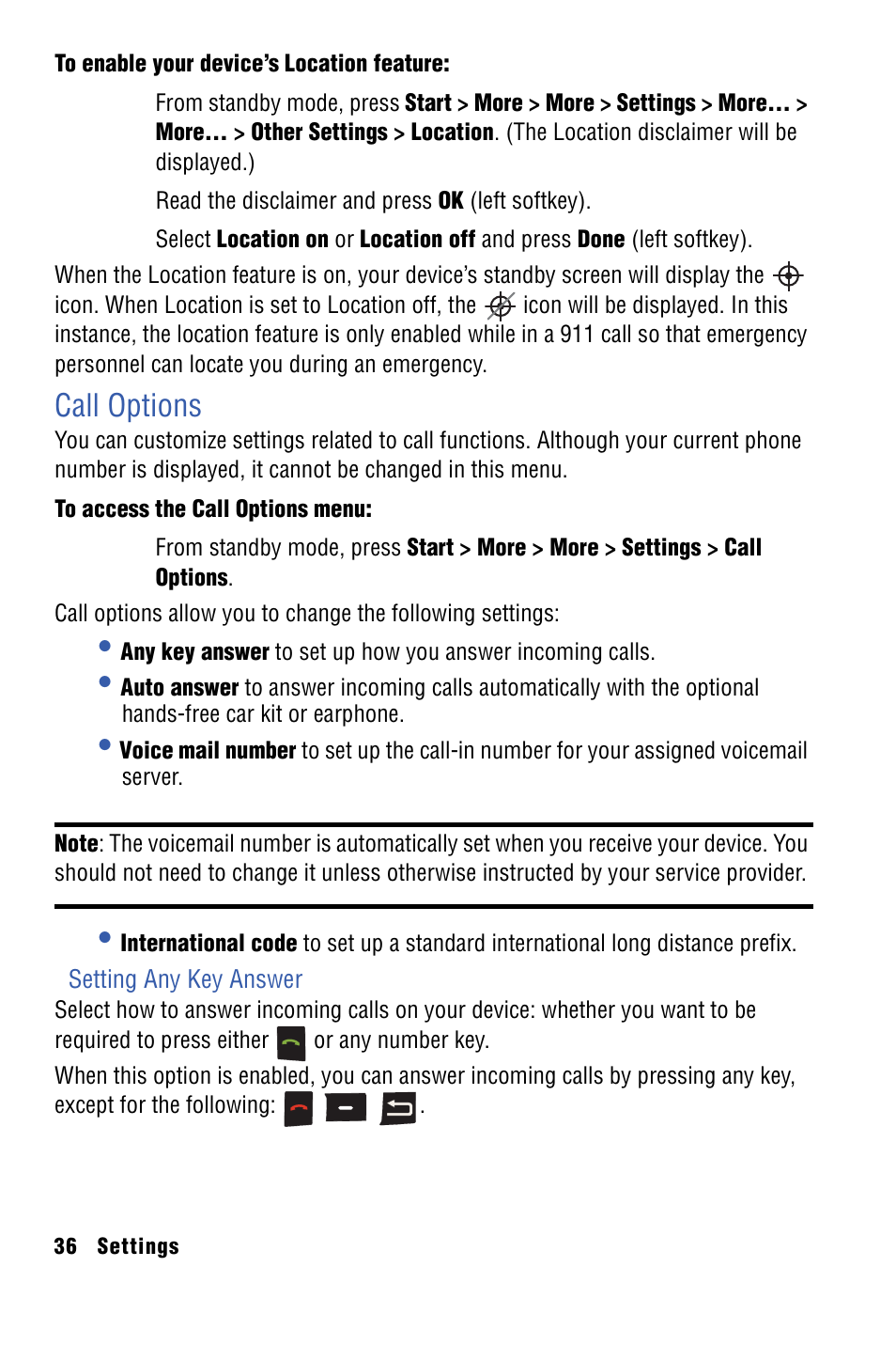Call options | Samsung SPH-I325 User Manual | Page 44 / 164