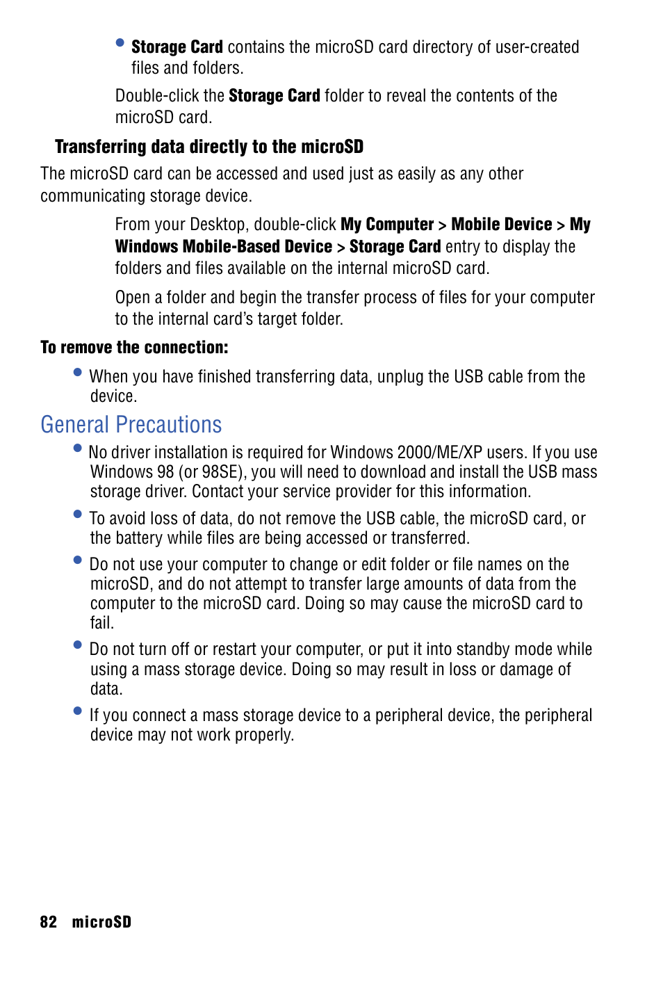 General precautions | Samsung SPH-I325 User Manual | Page 90 / 164