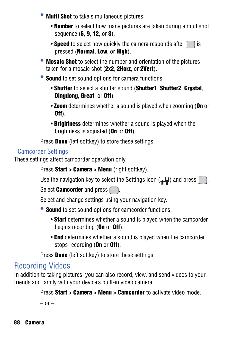 Recording videos | Samsung SPH-I325 User Manual | Page 96 / 164