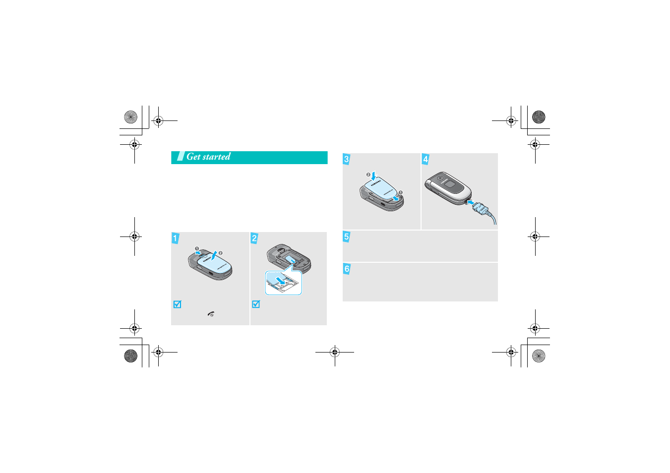 Get started, Install and charge the phone | Samsung Blackjack Access User Manual | Page 10 / 85