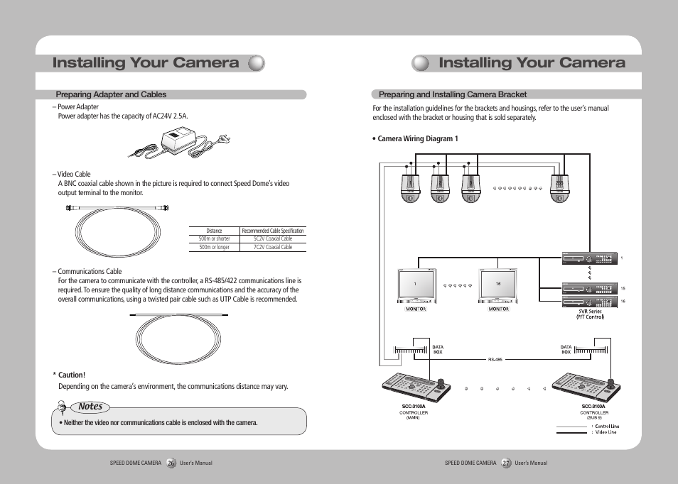 Installing your camera | Samsung SPD-3750T User Manual | Page 14 / 41