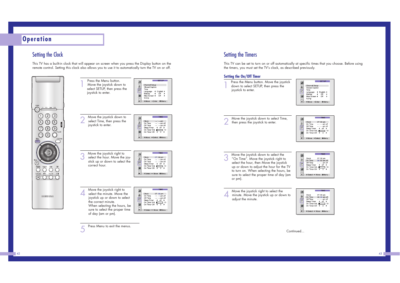 Operation | Samsung LN437W User Manual | Page 22 / 46