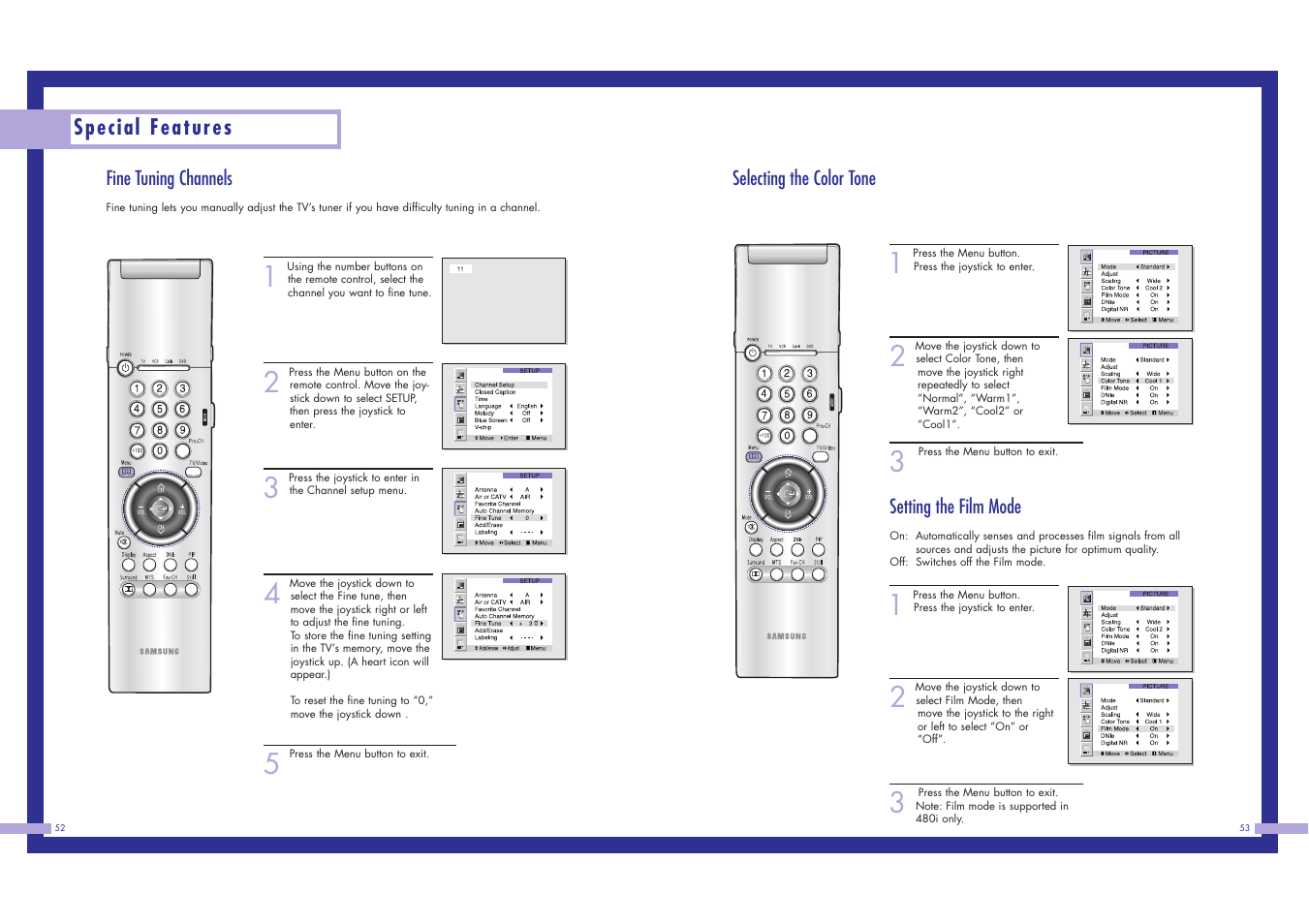 Special features | Samsung LN437W User Manual | Page 27 / 46