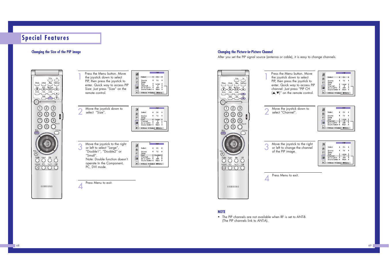Special features | Samsung LN437W User Manual | Page 35 / 46