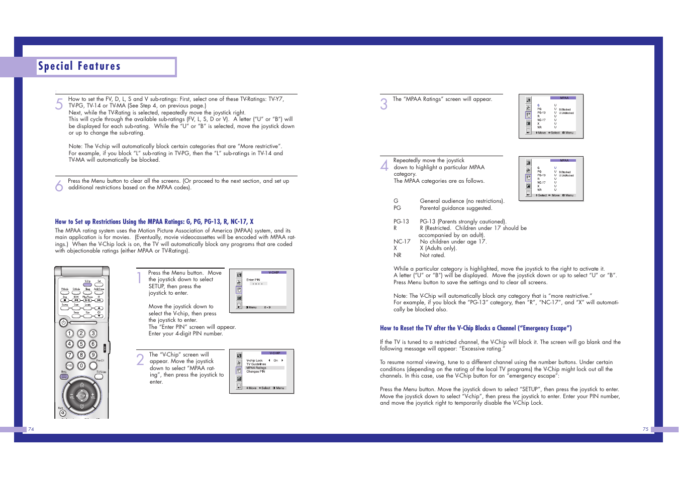 Special features | Samsung LN437W User Manual | Page 38 / 46