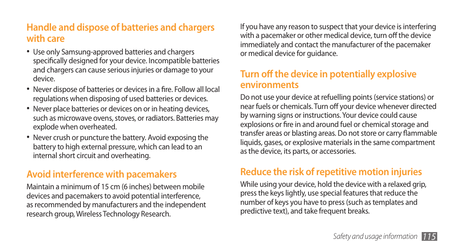 Samsung Galaxy 3 User Manual | Page 115 / 128