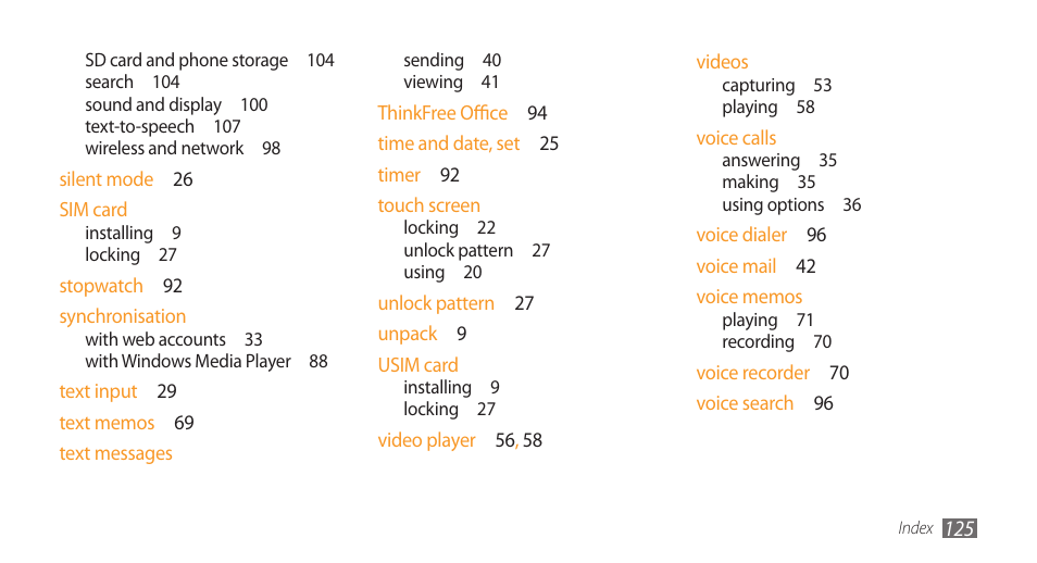 Samsung Galaxy 3 User Manual | Page 125 / 128