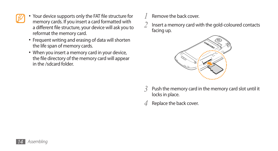 Samsung Galaxy 3 User Manual | Page 14 / 128