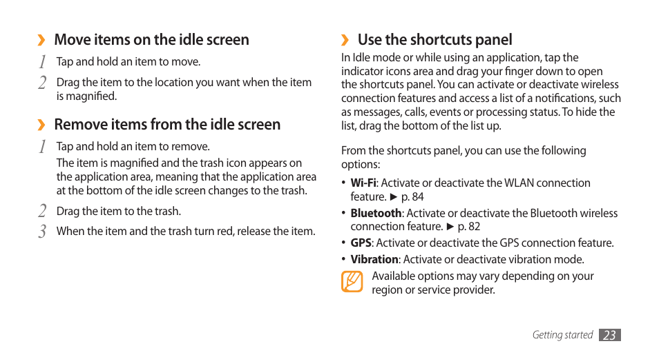 Samsung Galaxy 3 User Manual | Page 23 / 128