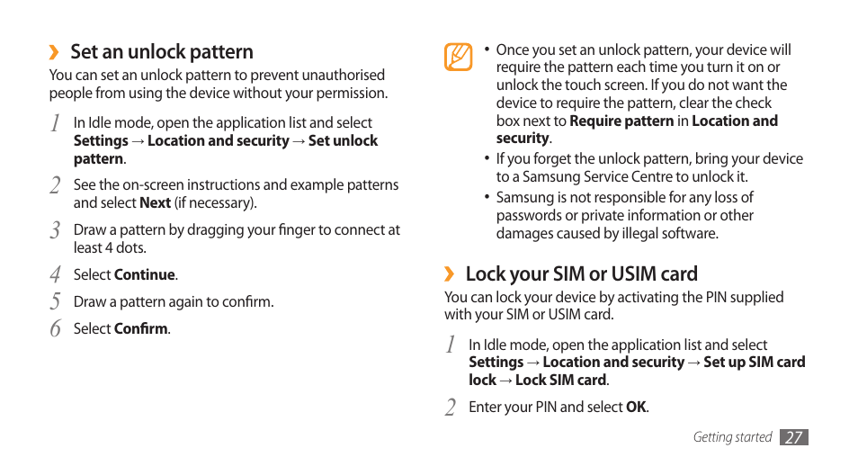 Samsung Galaxy 3 User Manual | Page 27 / 128