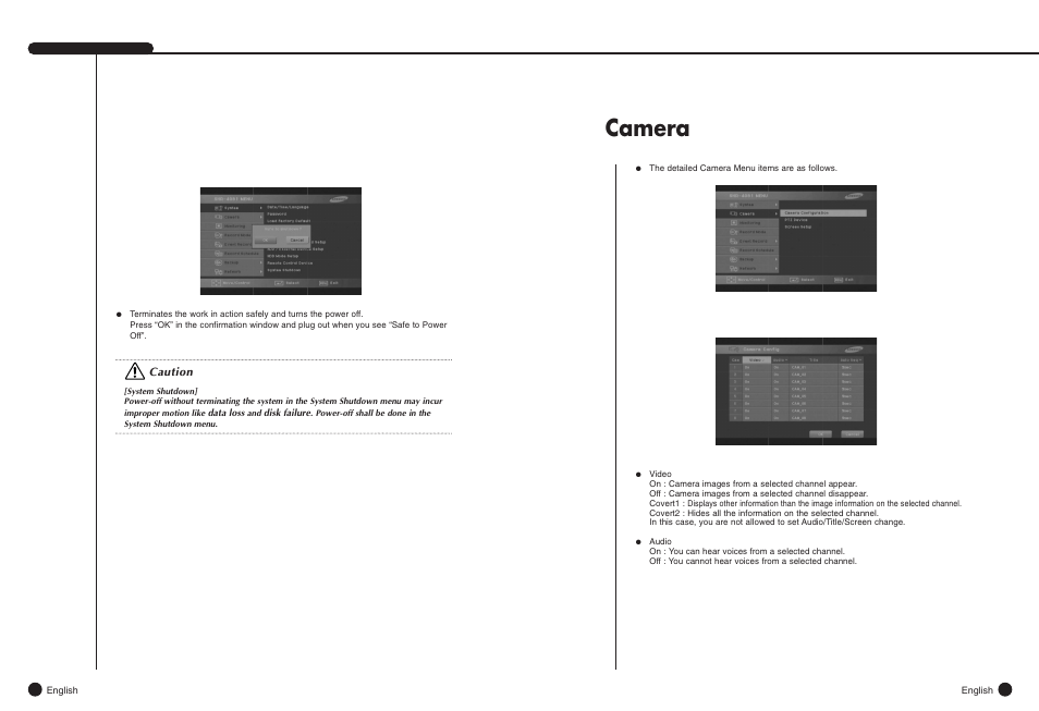 Camera | Samsung SHR-4081N/P User Manual | Page 31 / 105