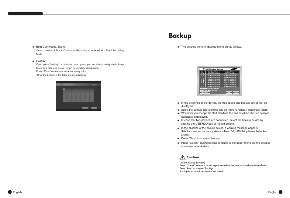 Backup | Samsung SHR-4081N/P User Manual | Page 38 / 105