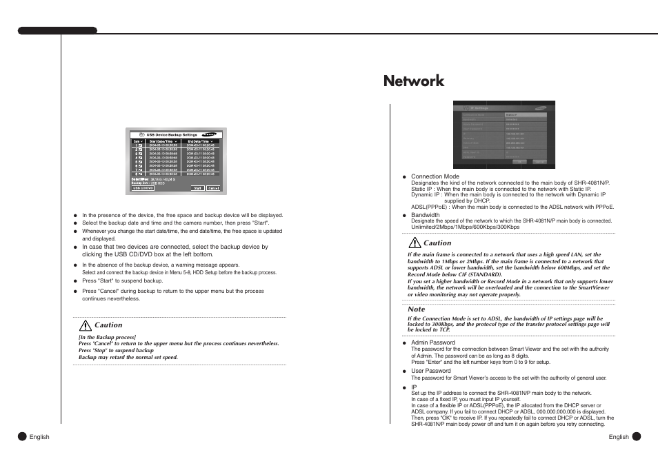 Network | Samsung SHR-4081N/P User Manual | Page 39 / 105