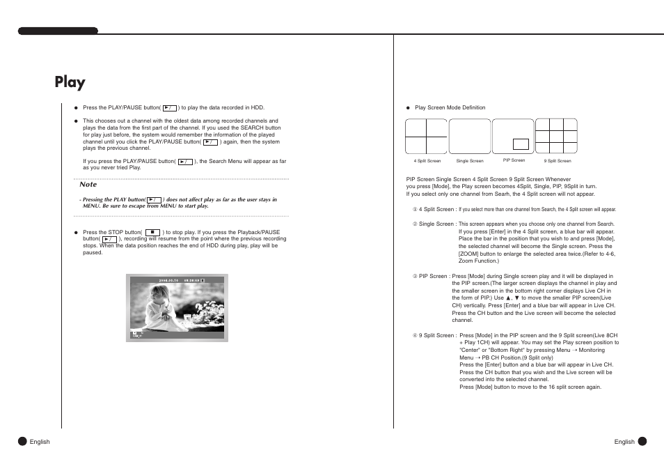 Play | Samsung SHR-4081N/P User Manual | Page 54 / 105